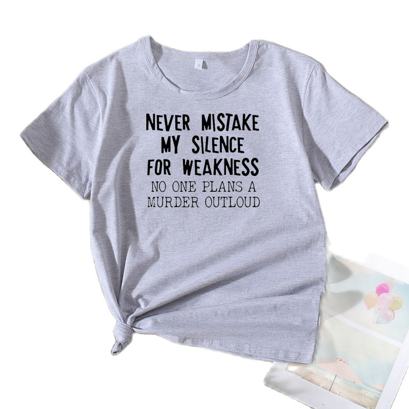 Dame Kort Grafik T-shirt Stilla