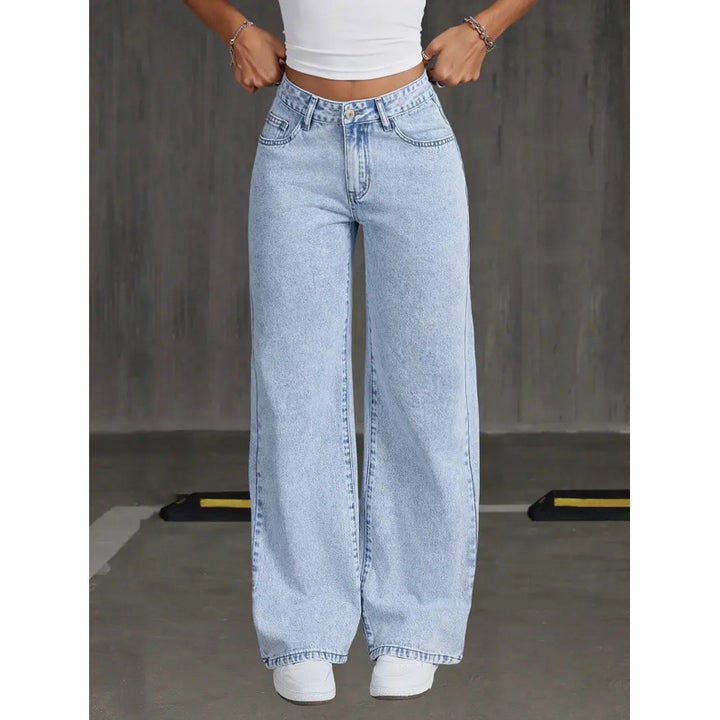 Dame bredde jeans i vintage stil Skovae