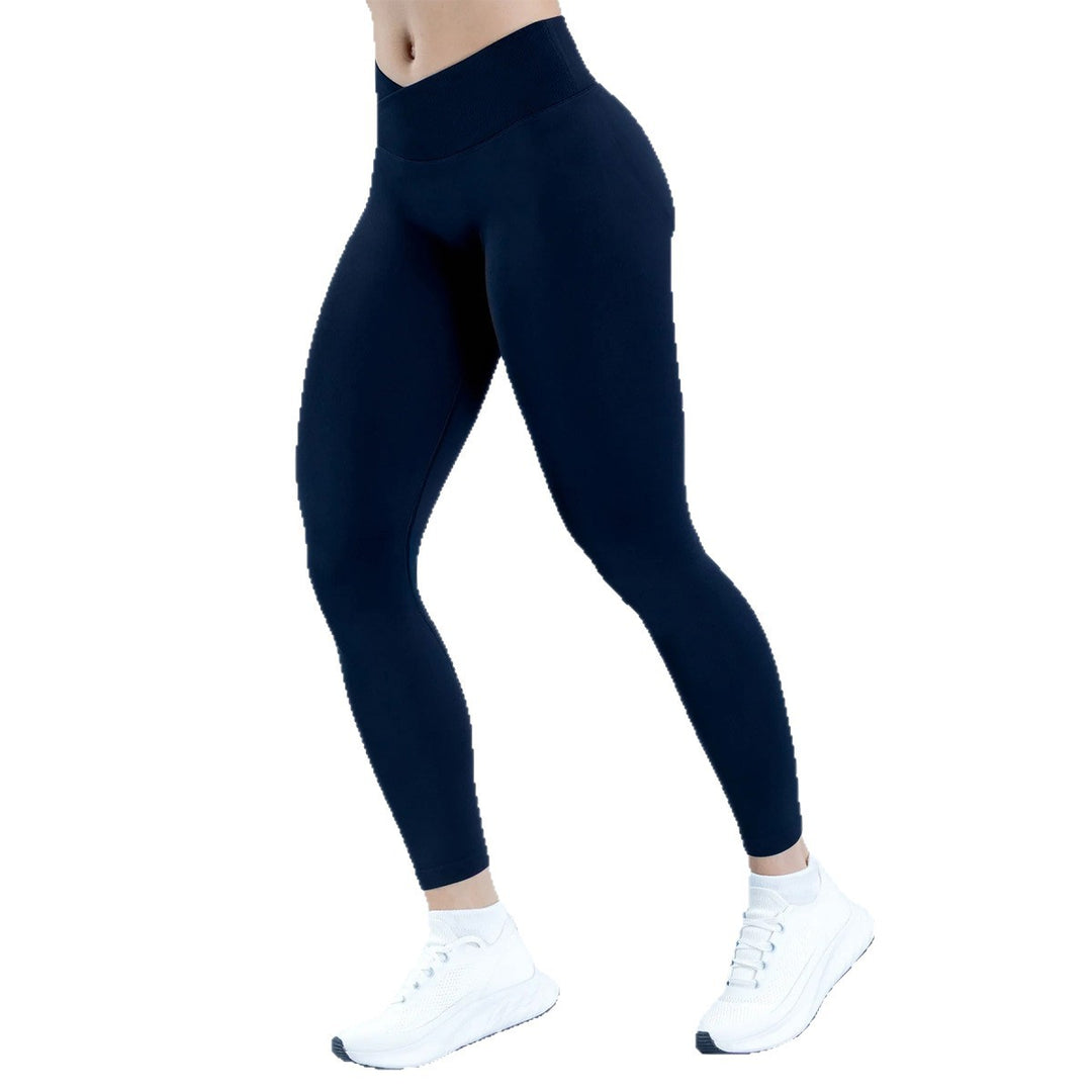 Dame High-Waist Sportleggings med tætsiddende pasform og åndbart materiale Skovae