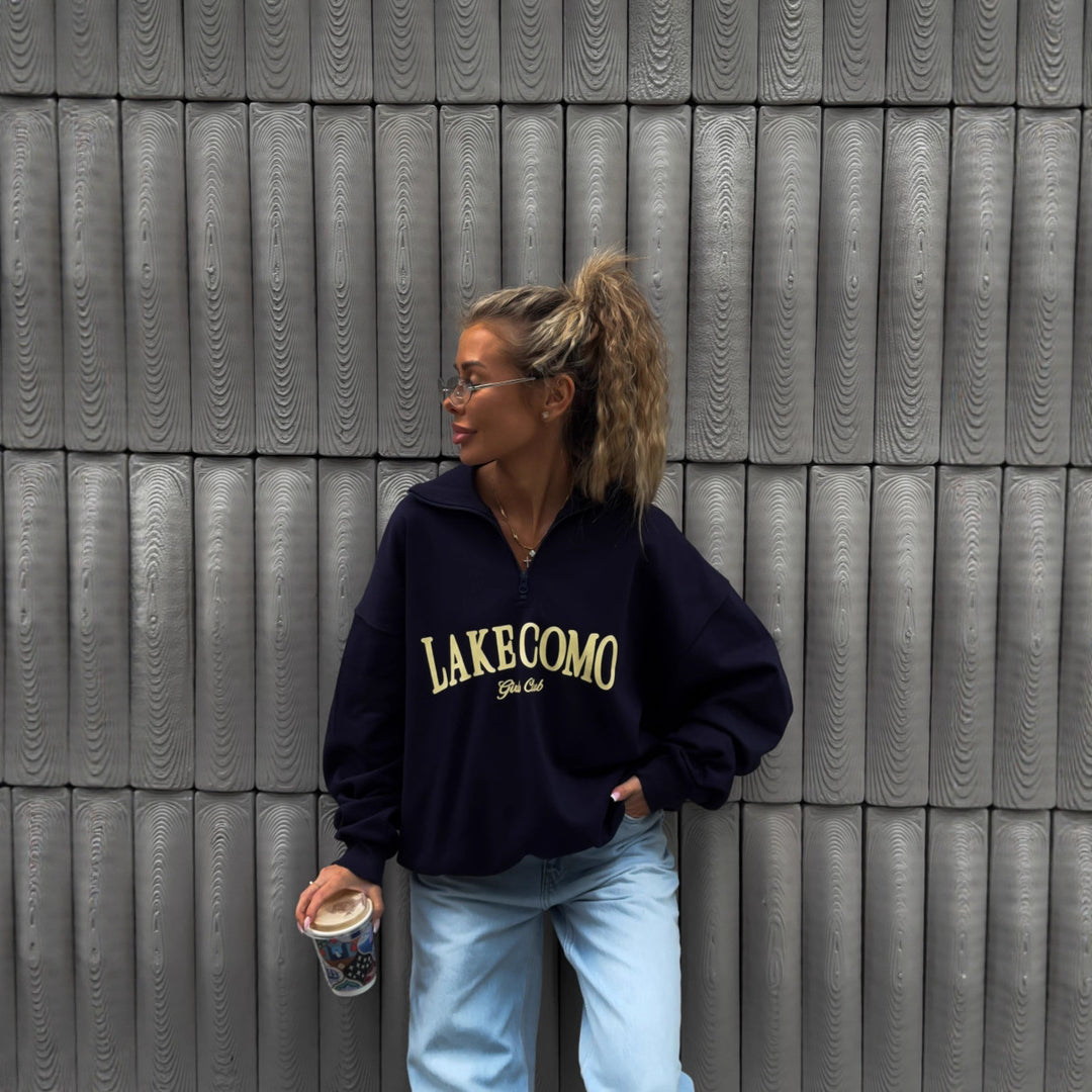 Kvinders afslappede zip sweatshirt i urban stil med logo print Stilla