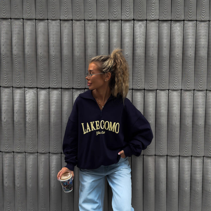 Kvinders afslappede zip sweatshirt i urban stil med logo print Stilla