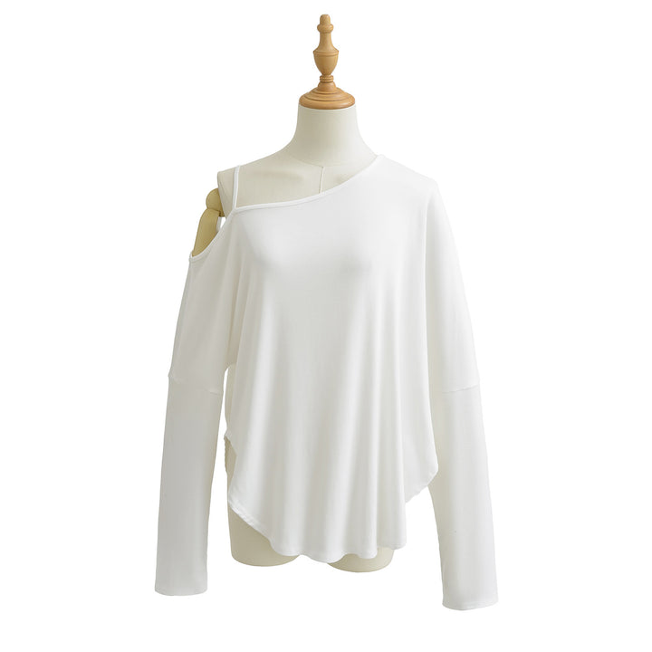 Dame afslappet Off-Shoulder langærmet skjorte med mode detaljer og raffineret snit Stilla