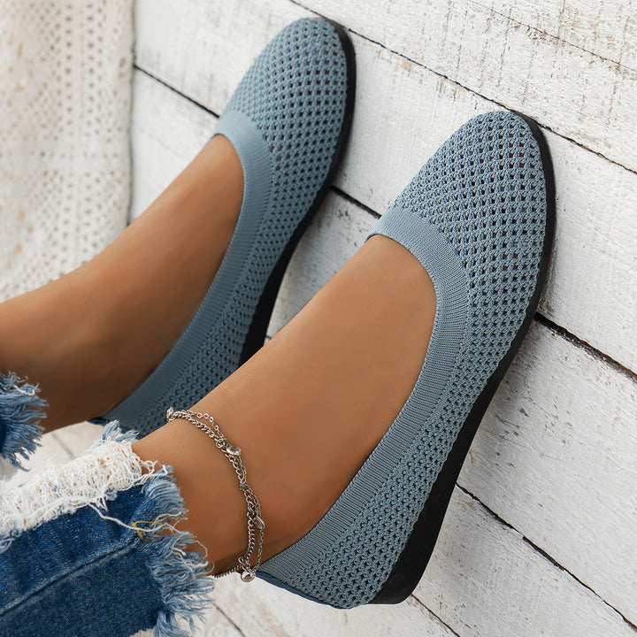 Dame Åndbare Ballerinas i fleksibelt netmateriale Stilla