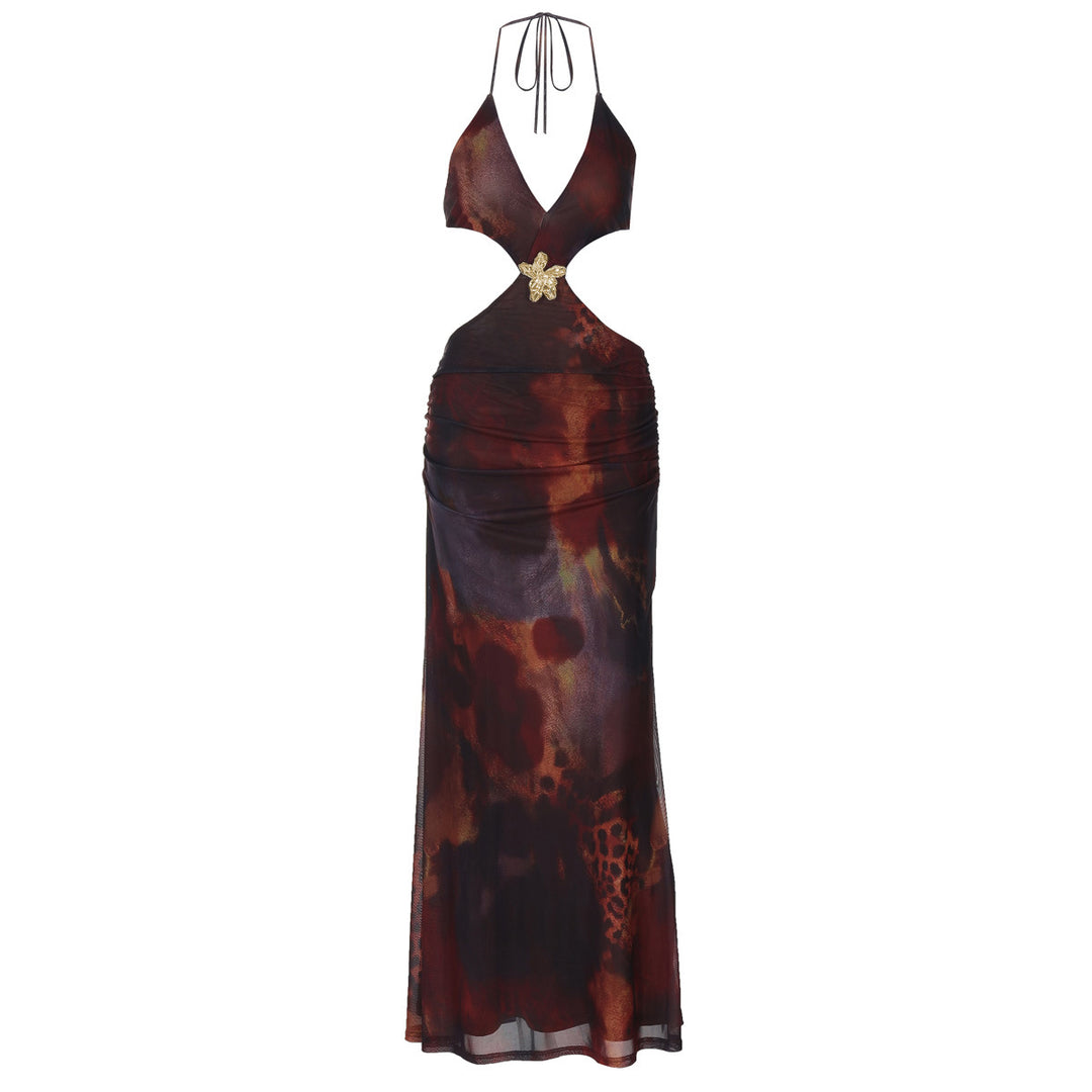 Dame Maxi-kjole med forførende cut-out og innovativ draperingsdesign Stilla