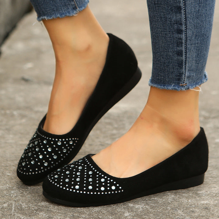 Dame Ballerinas med glitrende strassapplikationer Stilla
