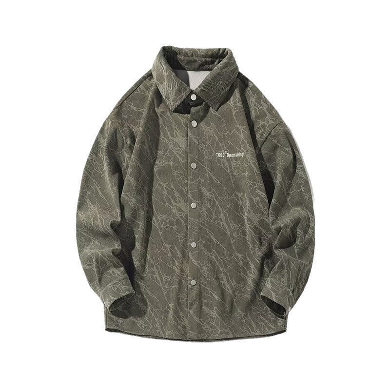 Dame afslappet Overshirt-jakke med struktureret mønster og trykknaplukning Stilla