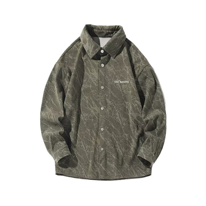 Dame afslappet Overshirt-jakke med struktureret mønster og trykknaplukning Stilla