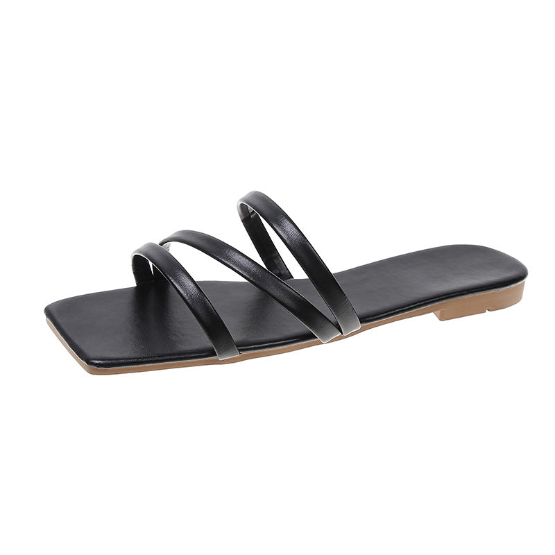 Dame remsandaler med elegant minimalisme og komfortabelt fodseng Stilla