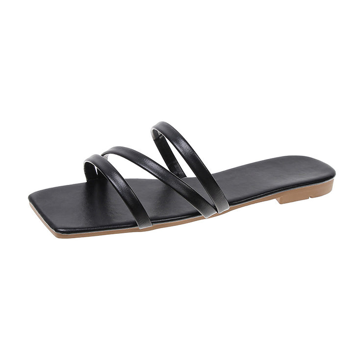 Dame remsandaler med elegant minimalisme og komfortabelt fodseng Stilla