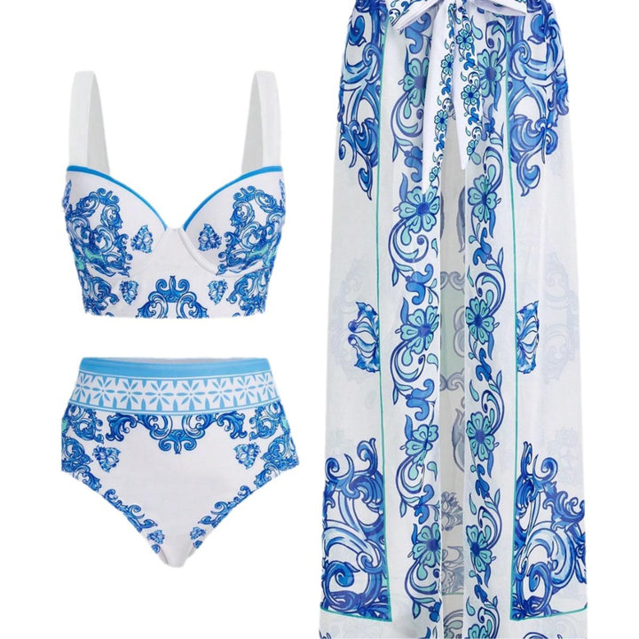 Dame Bikiniset med elegant Pareo Skovae