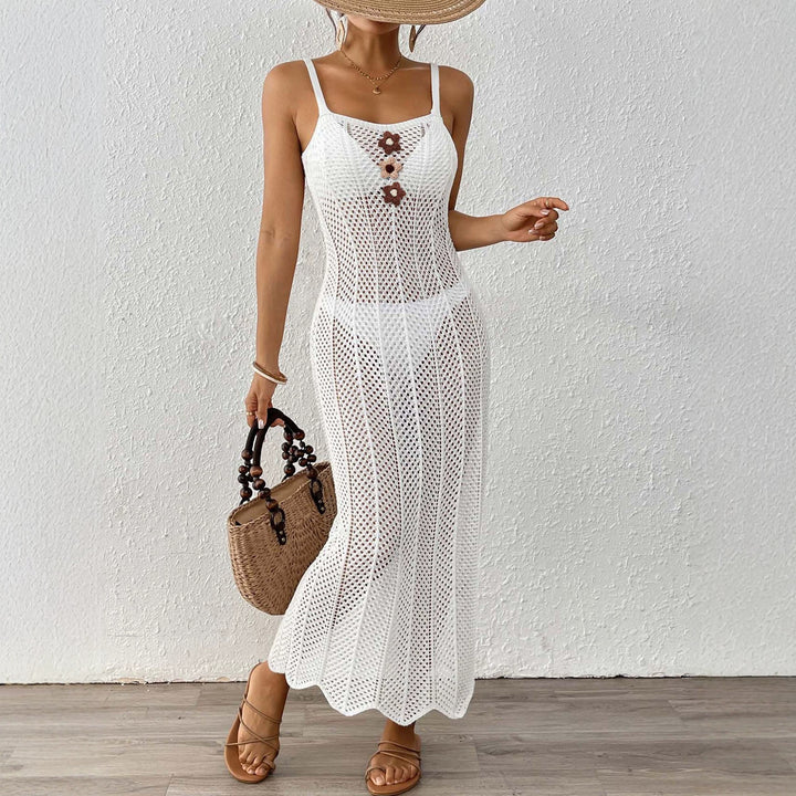 Dame transparent strand sarong med elegant design Skovae