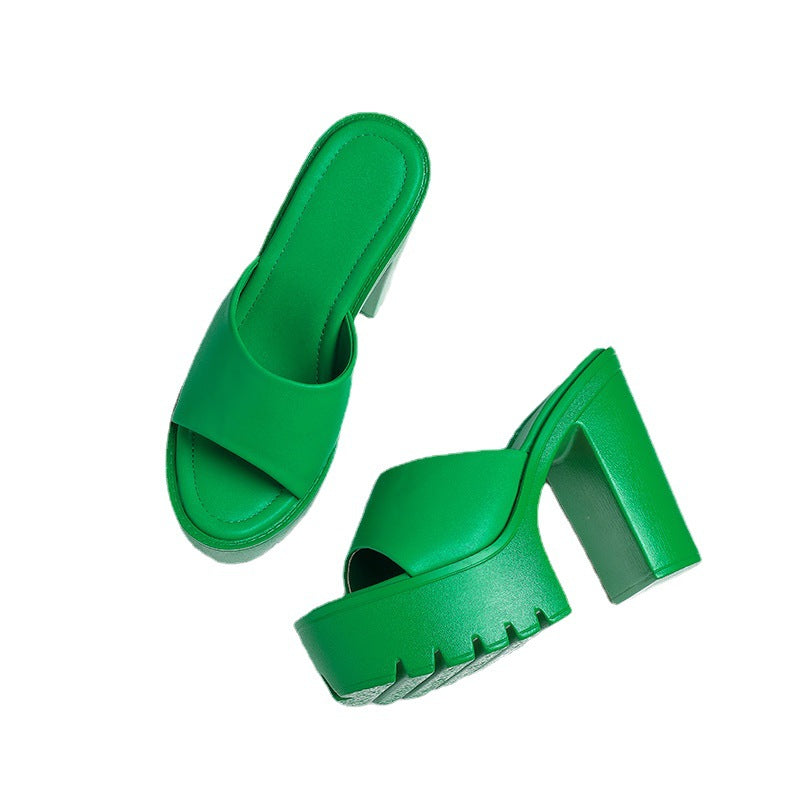 Dame komfortable plateau-sandaler med bred remdesign Stilla