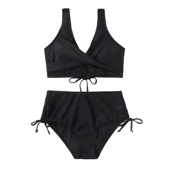 Dame Høj Talje Rynket Bikini Sæt Stilla