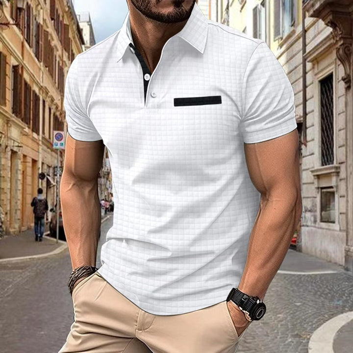 Herre moderne polo shirt med struktureret design og brystlomme Stilla