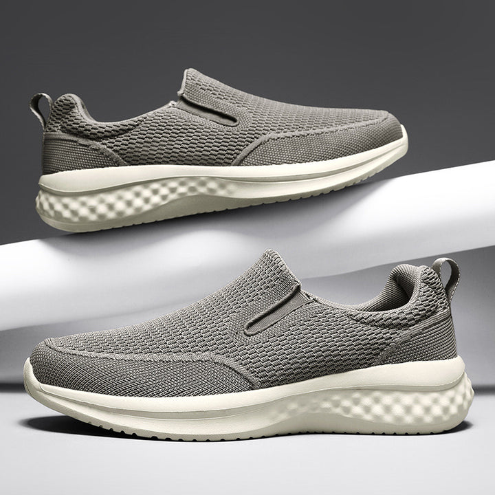 Unisex nan nahtløs slip-on sneakers med viskoelastisk indlægssål, fleksibel dæmpningssåle og åndbart strikoverdel Skovae