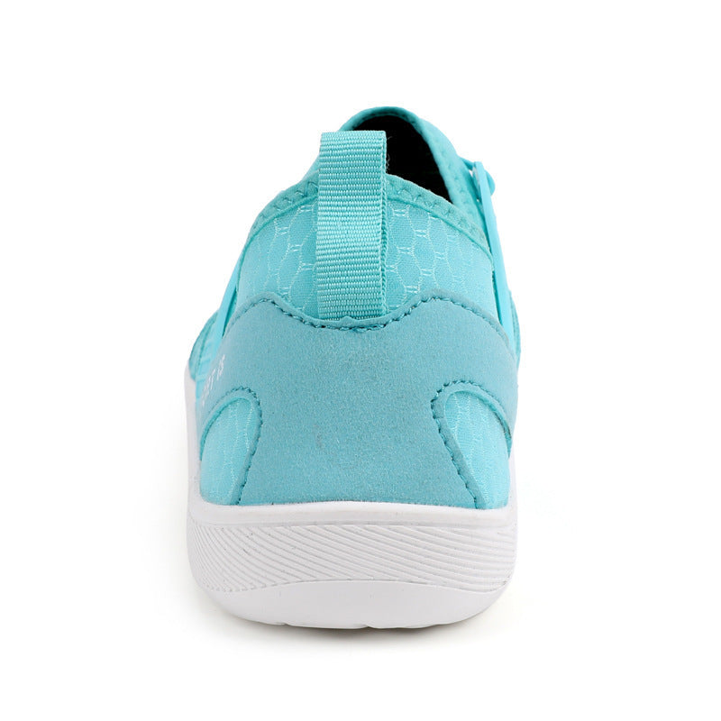 Unisex nan flad by-sneaker med hurtiglukning, elastisk strikoverdel og stødabsorberende let sål Skovae