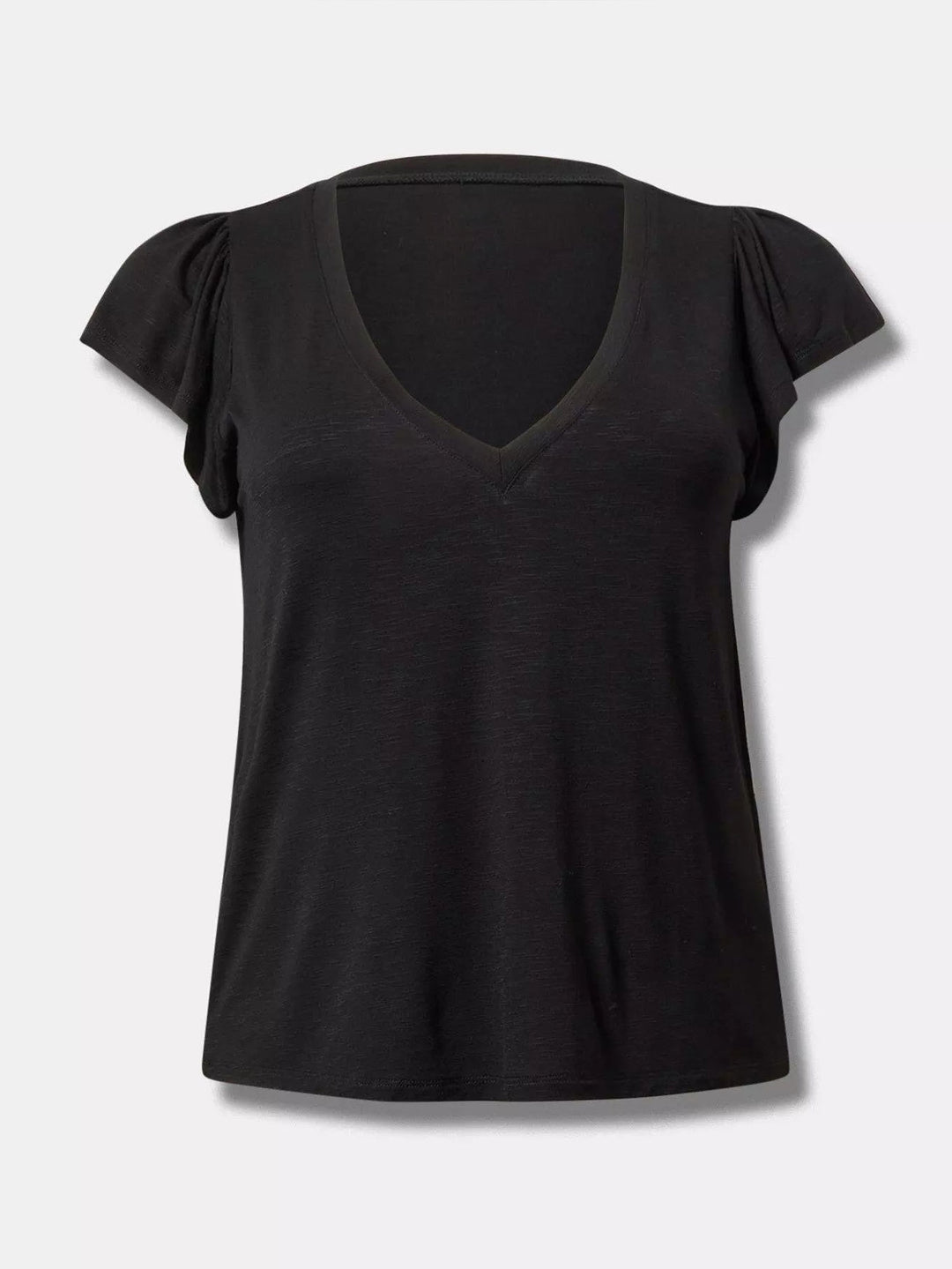 Dame Viskose T-shirt med flæsekanter Stilla
