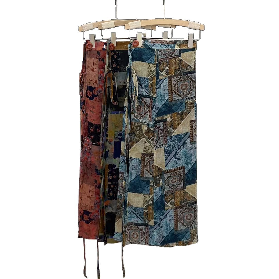 Femme Patchwork Maxi Nederdel Stilla
