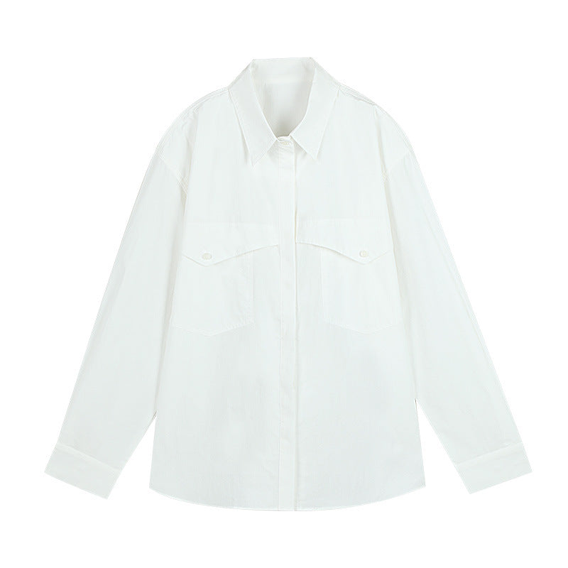 Dame casual utility-bluse med praktiske brystlommer og moderne skæring Stilla