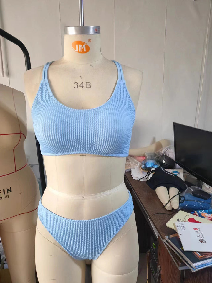Dame Sport-Bikini med højt skåret trusser Skovae