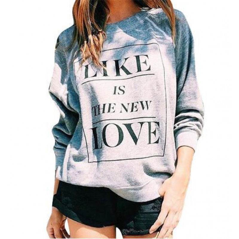 Kvinders sweatshirt med kreativ skrift og afslappet pasform Stilla