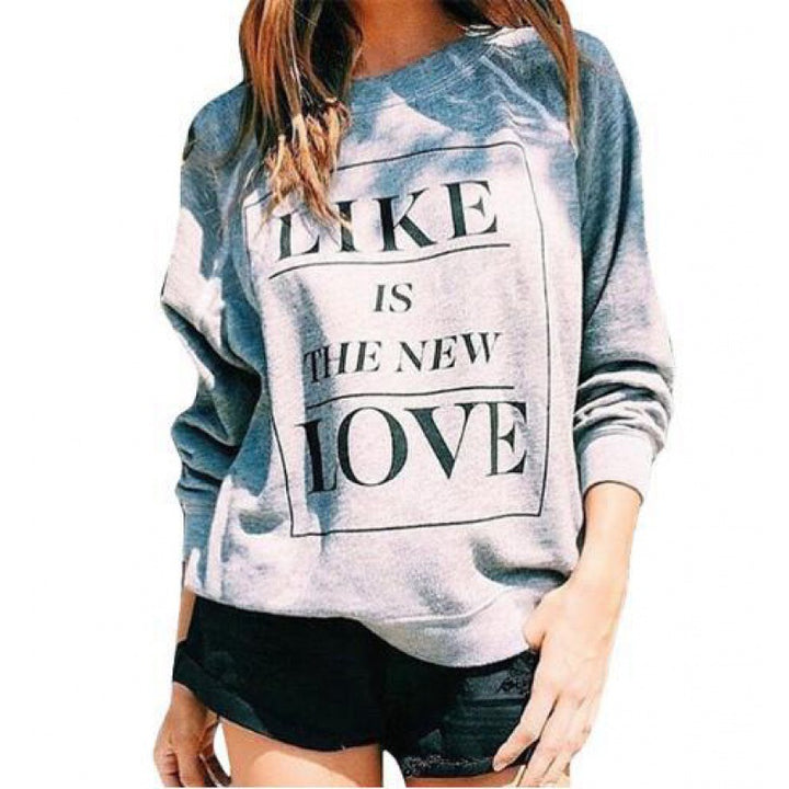 Kvinders sweatshirt med kreativ skrift og afslappet pasform Stilla