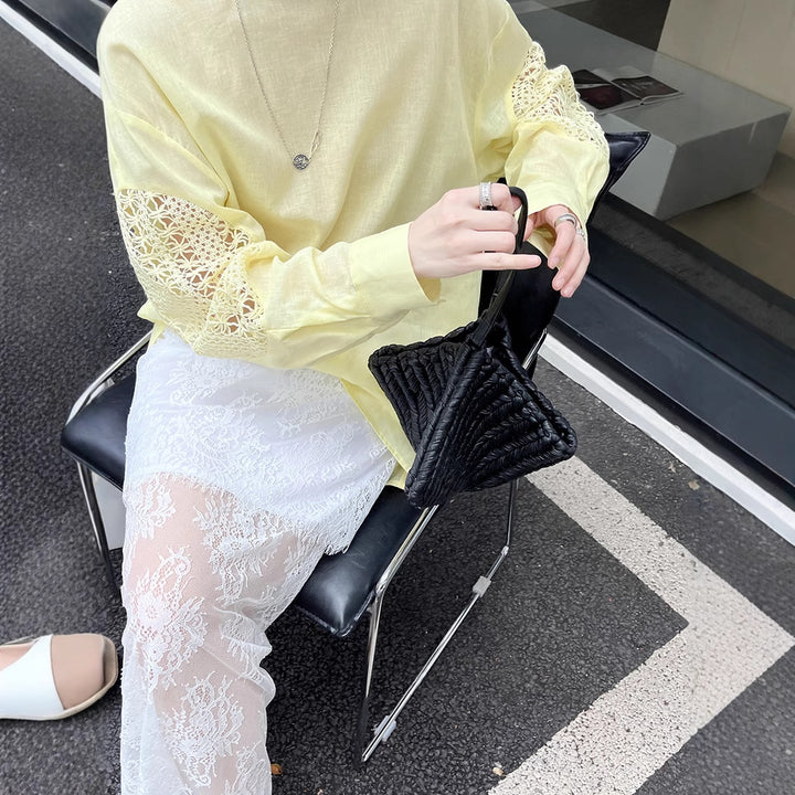 Dame elegant top med fine broderier og løse ærmer Stilla