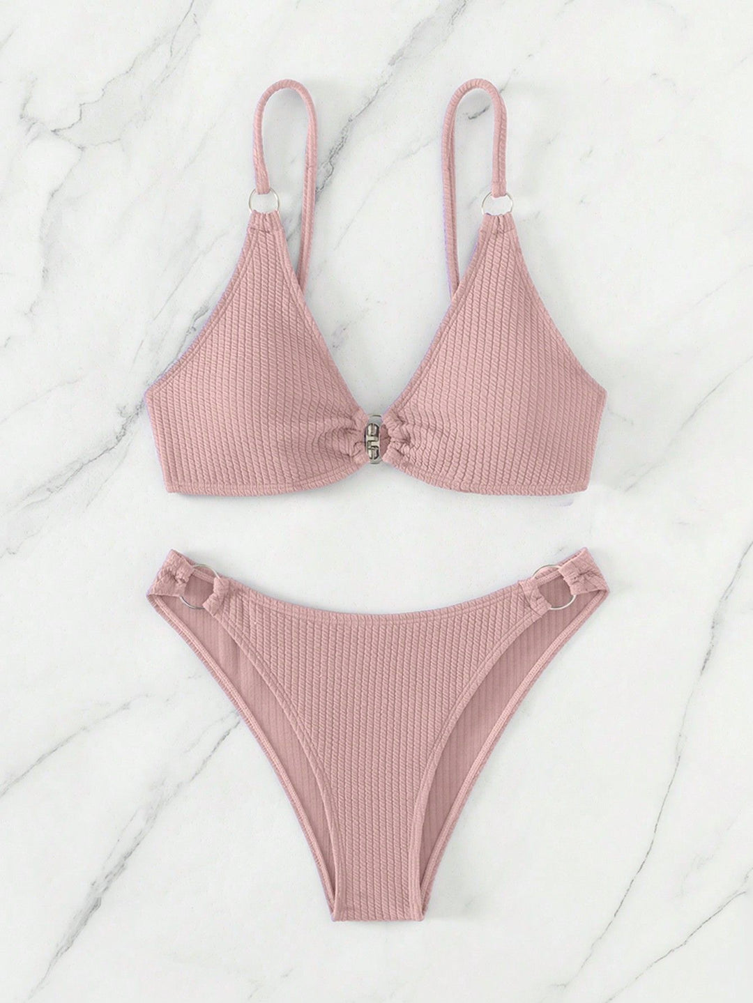 Dame Triangel-Bikini med ringdekorationer Skovae