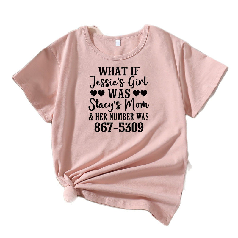 Dame Fritids Humoristisk Grafisk T-shirt Stilla