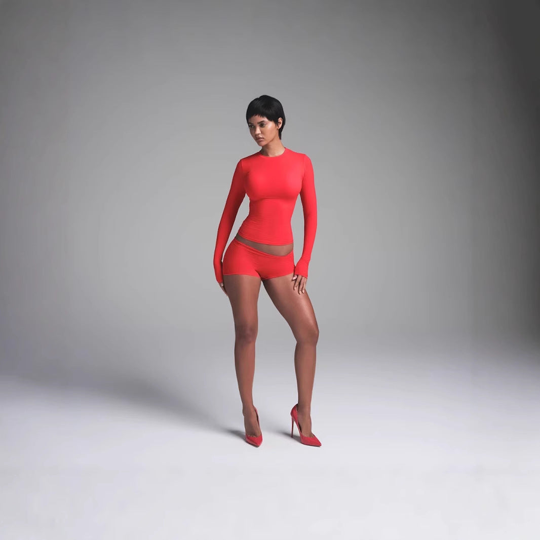 Dame Lange ærmer Stretch Bodysuit Stilla