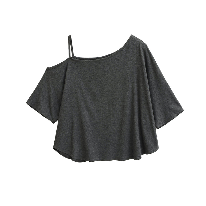 Damer afslappet off-shoulder top med asymmetrisk design og brede ærmer Stilla