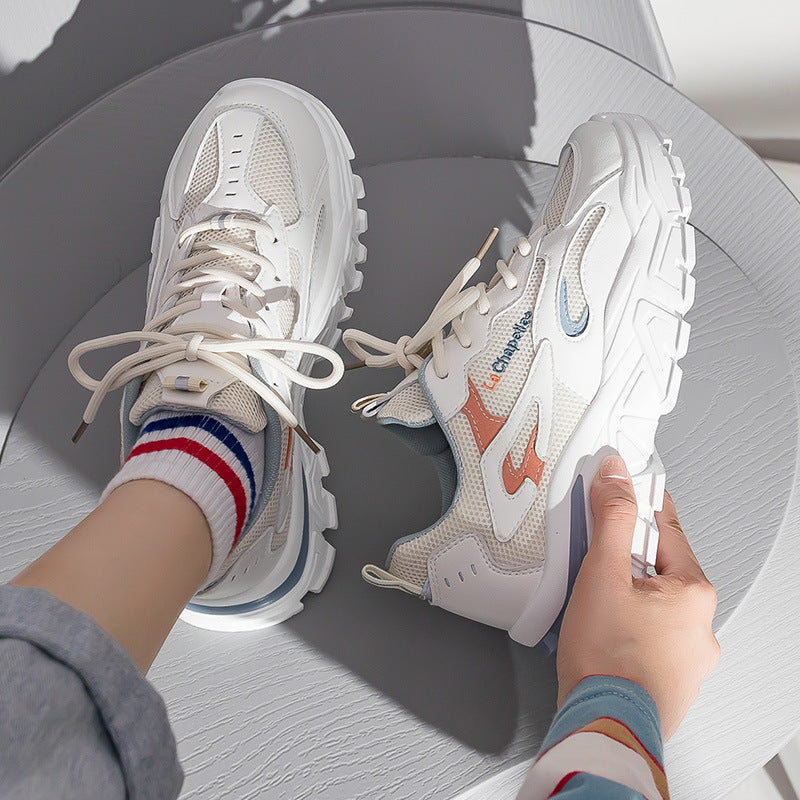 Dame Sporty Chunky Sneakers med åndbart overflade og stabil profil sål Stilla