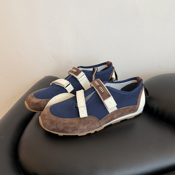 Femme Sporty Casual Multi-Texturerede Sneakers Stilla