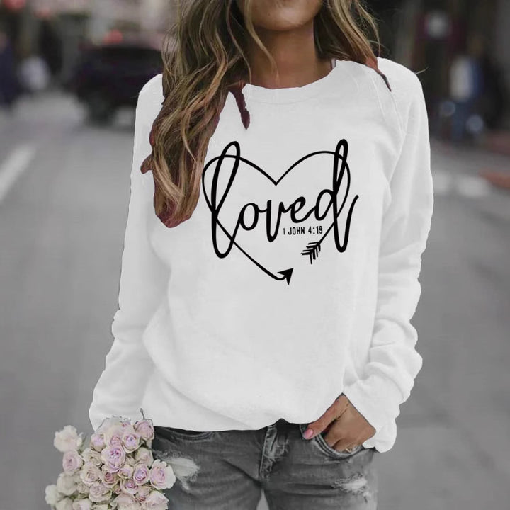 Dame sweatshirt med inspirerende lettering og trendy design Skovae