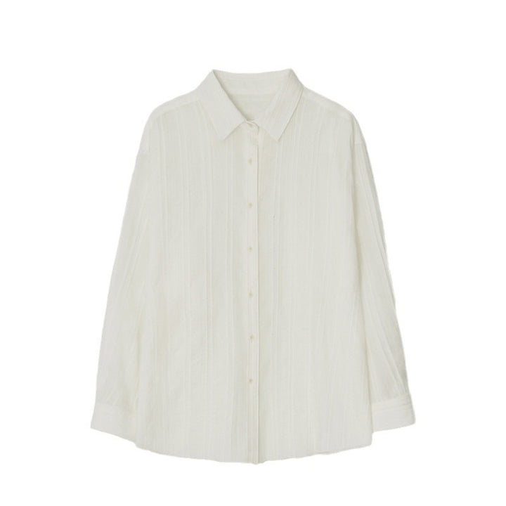 Dame let bluse med elegante striber og løs pasform Stilla