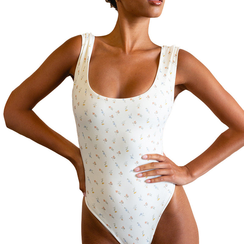Dame Floral Print Én del Badedragt Stilla