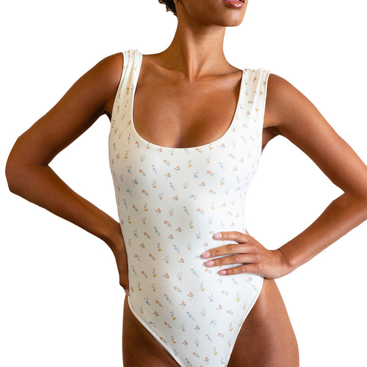 Dame Floral Print Én del Badedragt Stilla