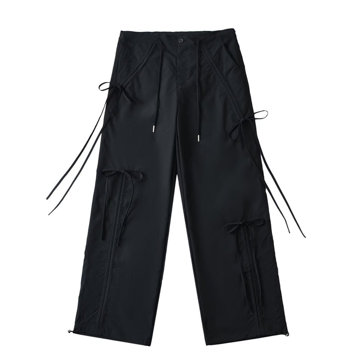 Dame moderigtig High-Waist Cargo-bukser med justerbar snørrelukning og praktiske sidelommer Stilla