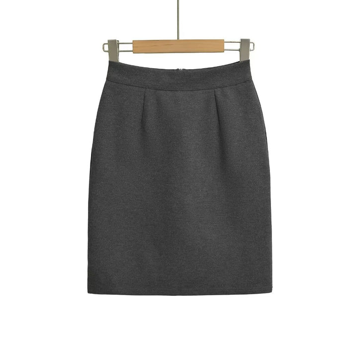 Dame elegant blyantskjørt med raffineret plissédesign og glat materiale Stilla