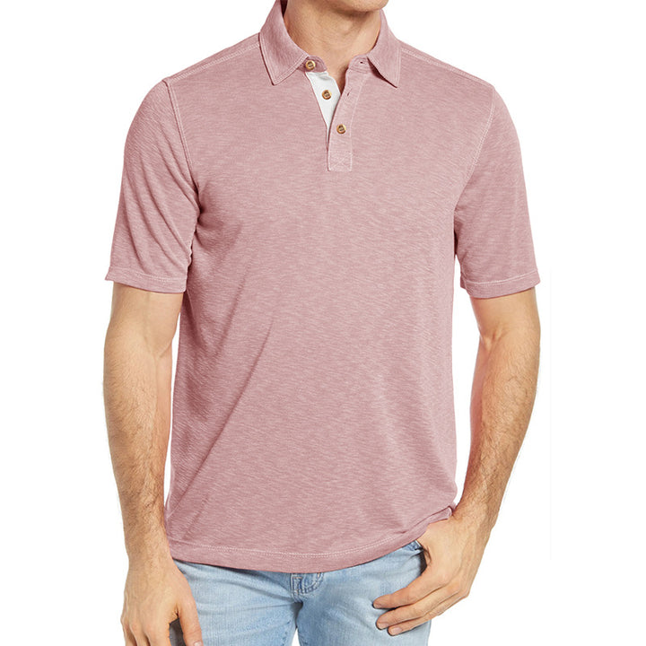 Herre Polo-Shirt med stilfuld knaplukning Stilla
