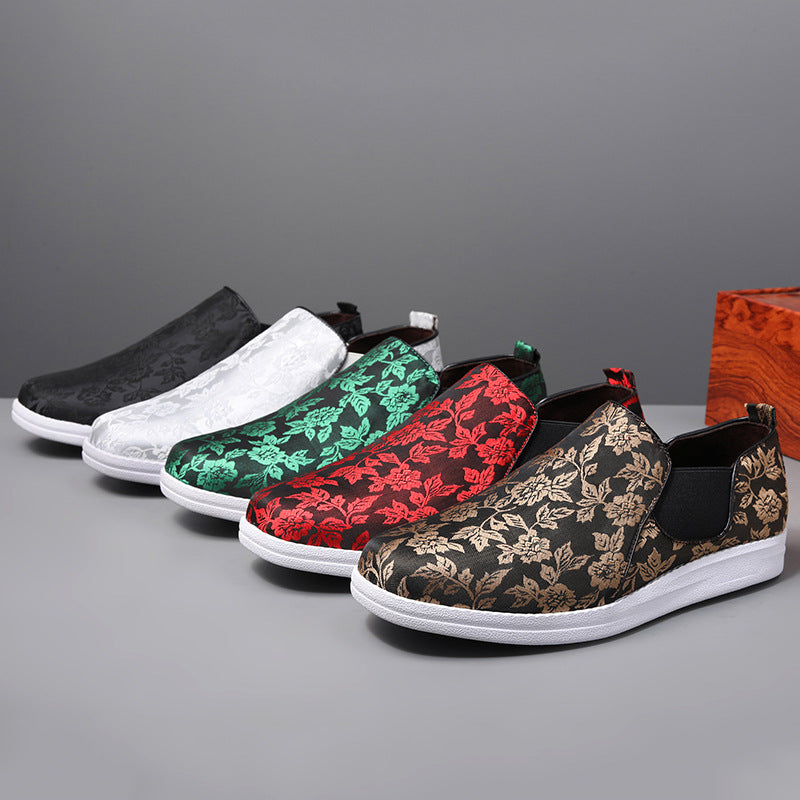 Herre Elegant Blomster Slip-On Sneakers Stilla