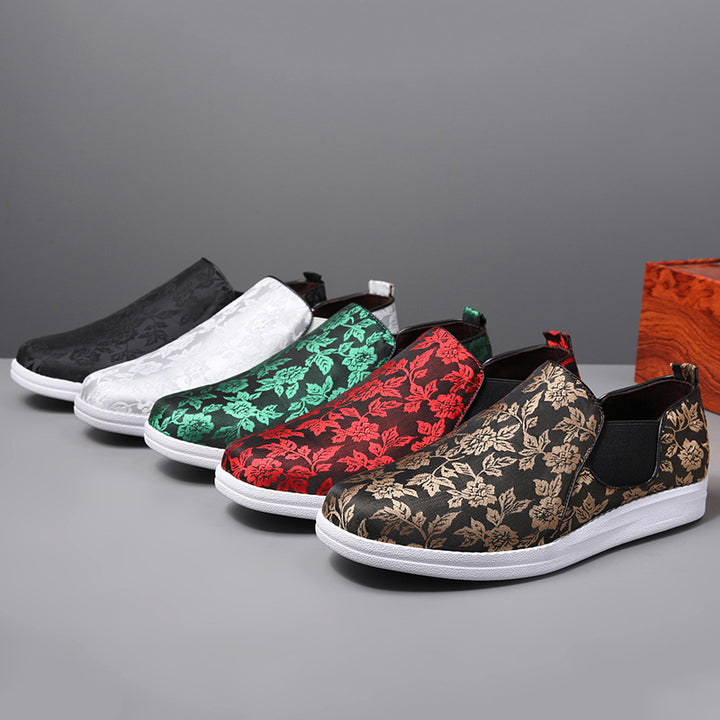 Herre Elegant Blomster Slip-On Sneakers Stilla