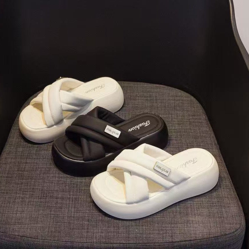 Dame Komfortable Flatform Pantoletten Stilla