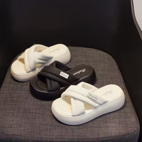 Dame Komfortable Flatform Pantoletten Stilla