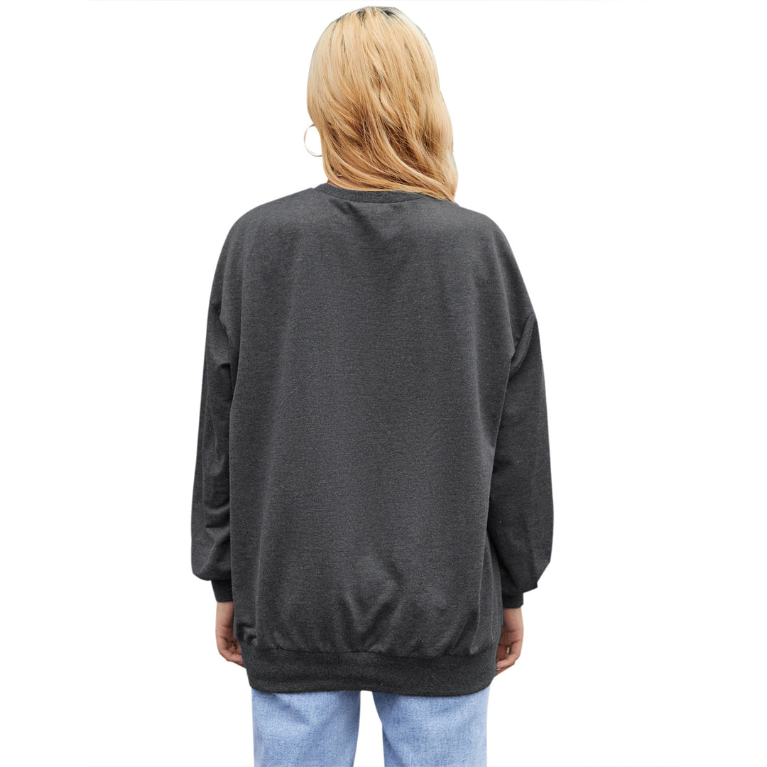 Kvinders afslappede sweatshirt med elegant crew neck og dekorativ tekst Stilla
