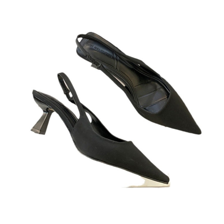 Dame Slingback Højhælede med elegant spids design og moderne blokhælkonstruktion Stilla