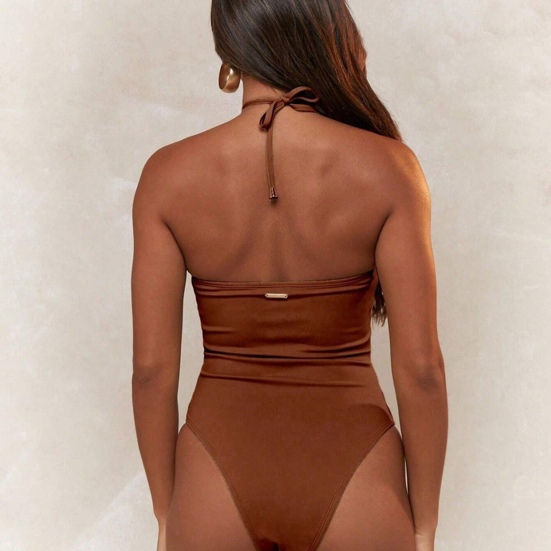 Damer Trendy Én-dels badedragt med legesygt cut-out skovæ