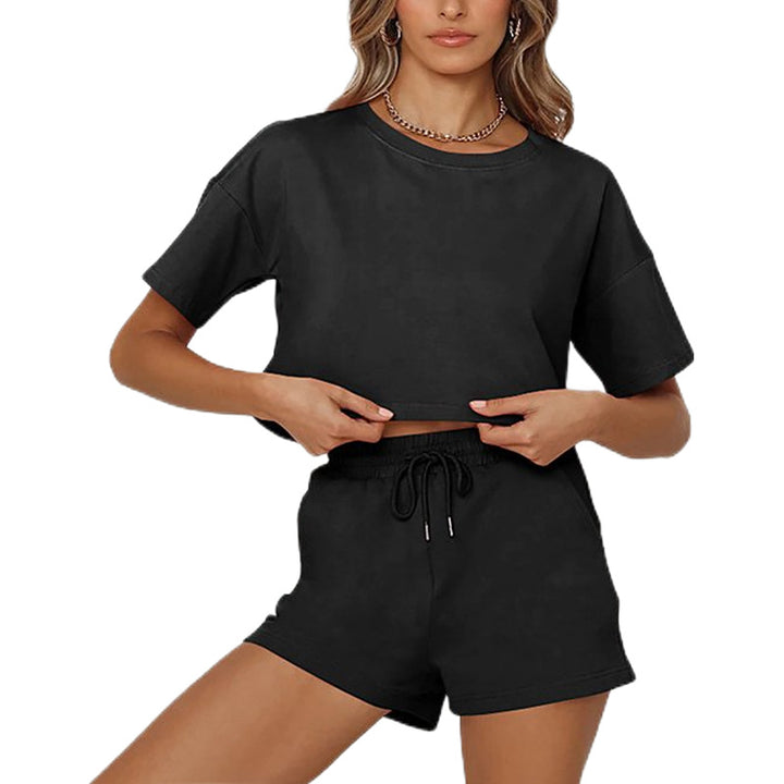 Damer afslappet crop-top og shorts sæt Stilla