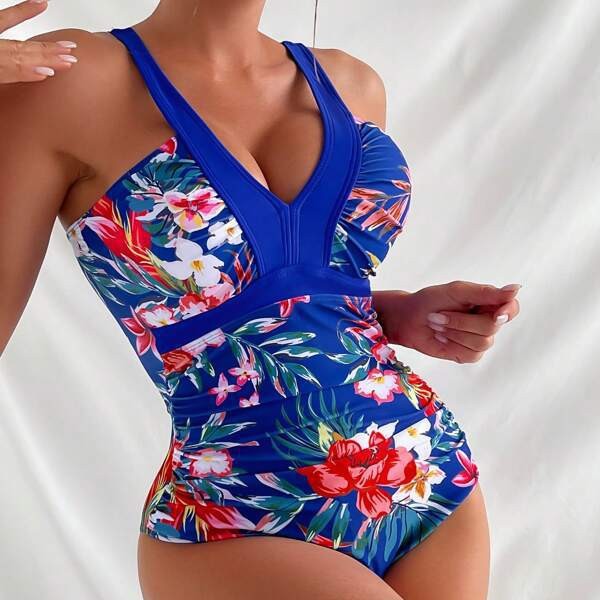 Dame Blomsterdesign Monokini Badetøj Stilla