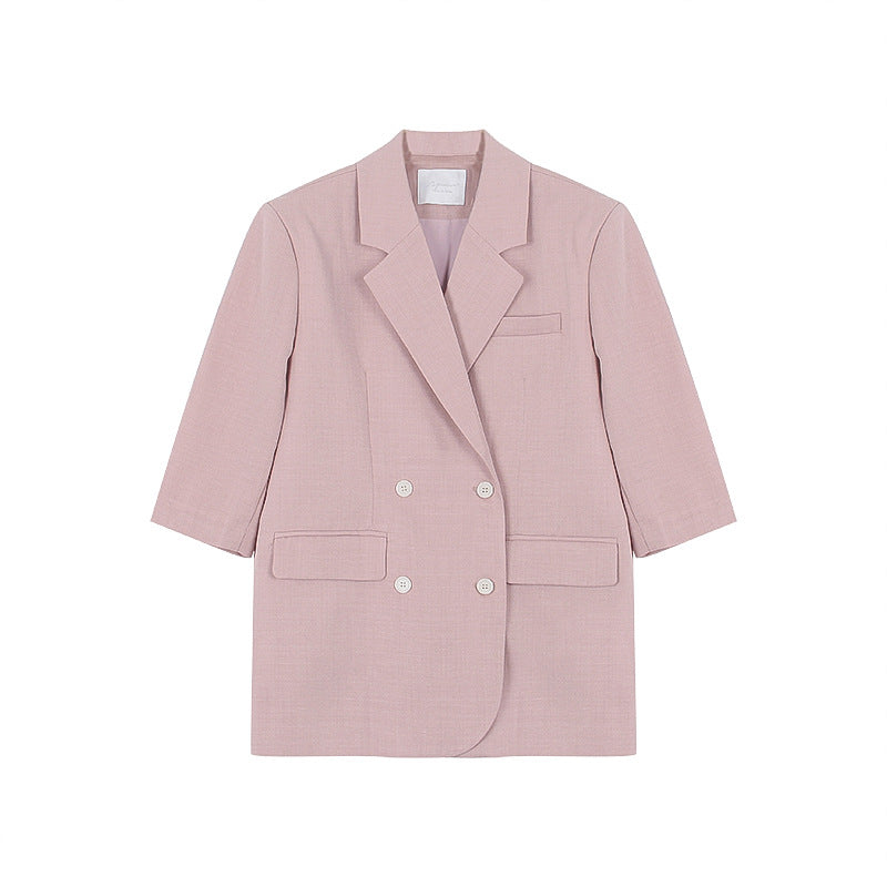 Dame blazer med elegant snit og halværmet silhuet Stilla